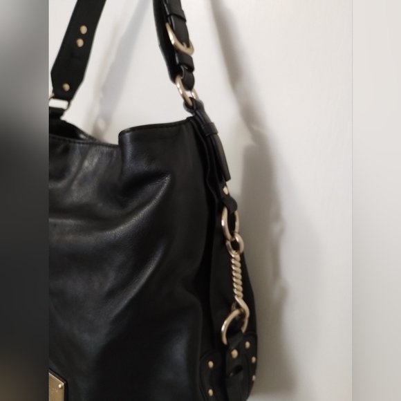 Michael Kors Black Leather Studded Hobo/Shoulder Bag with Dust Bag - Picture 8 of 16